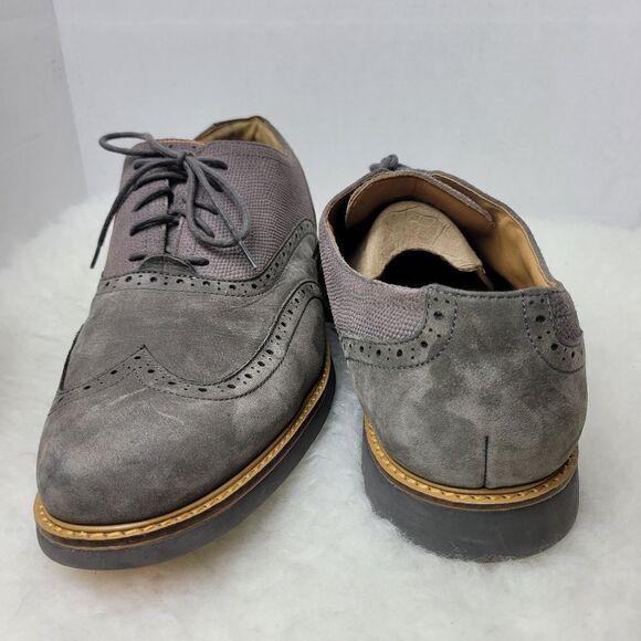 Cole Haan Great Jones Wingtip Oxford Dark Gull Grey C12153 Shoes Size 13 - Picture 7 of 11
